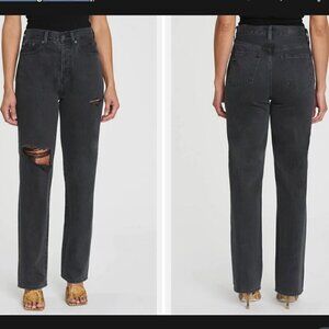 Pistola | Cassie Super High Rise Straight in Night Shade Distressed